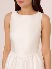 Adrianna Papell Pearl Mikado White Dress - Image 4 of 7
