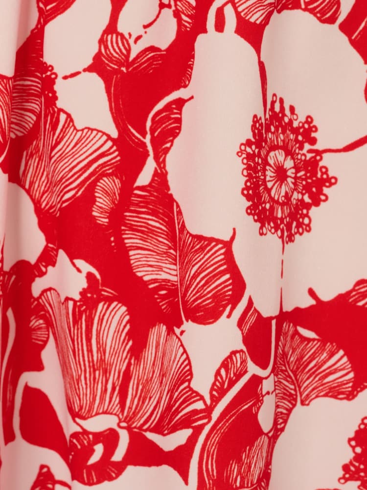 Adrianna Papell Orange Printed Short Dress - Image 7 of 7