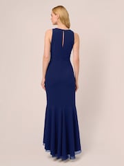 Adrianna Papell Ruffle Crepe Halter Gown - Image 2 of 5