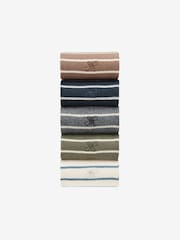 Neutral Stripe Pattern Socks 5 Pack - Image 2 of 8