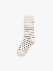 Neutral Stripe Pattern Socks 5 Pack - Image 4 of 8
