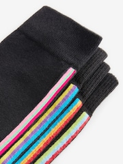 Black Striped Signature Bamboo Socks 4 Pack - Image 1 of 7