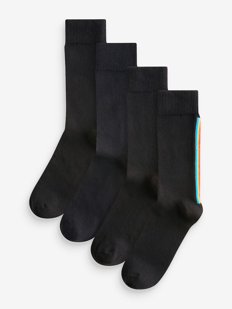 Черный - Striped Signature Bamboo Socks 4 Pack - Изображение 2 из 7 Черный - Striped Signature Bamboo Socks 4 Pack - Изображение 2 из 7