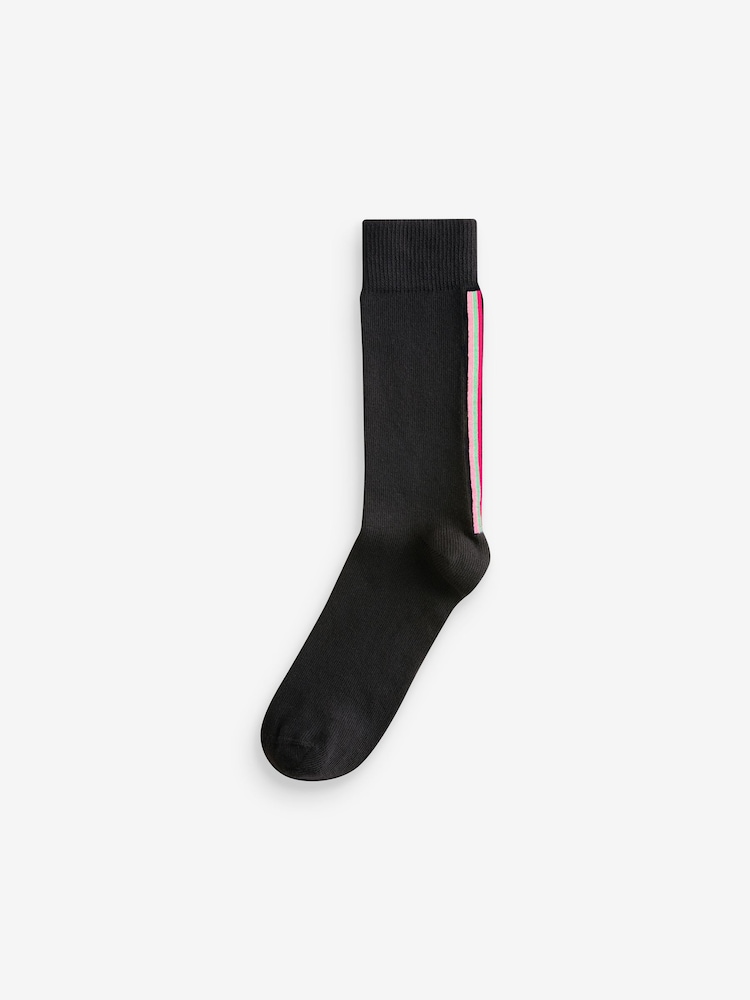 Black Striped Signature Bamboo Socks 4 Pack - Image 5 of 7