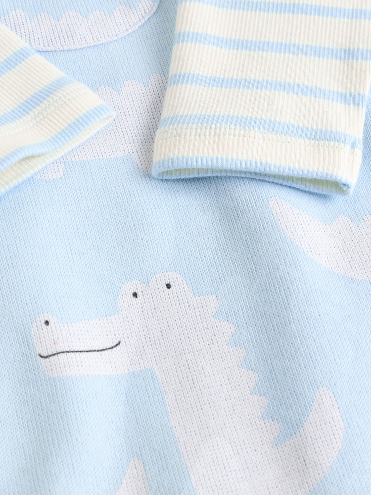 Blue Crocodile Jersey Baby Dungarees And Bodysuit Set (0mths-2yrs) - Image 8 of 11