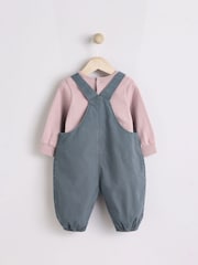Gris antracita - Conjunto de peto y bodi tejido de algodón 100 % para bebé (0 meses - 2 años) - Imagen 2 de 14