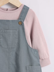 Gris antracita - Conjunto de peto y bodi tejido de algodón 100 % para bebé (0 meses - 2 años) - Imagen 8 de 14