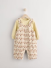 Mineral Harlequin Baby Woven 100% Cotton Dungarees and Bodysuit Set (0mths-2yrs) - Image 1 of 11