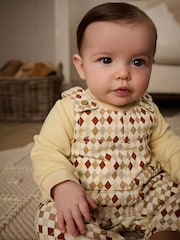 Mineral Harlequin Baby Woven 100% Cotton Dungarees and Bodysuit Set (0mths-2yrs) - Image 3 of 11