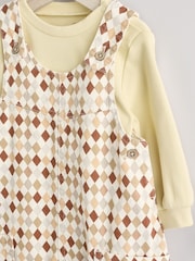 Mineral Harlequin Baby Woven 100% Cotton Dungarees and Bodysuit Set (0mths-2yrs) - Image 6 of 11