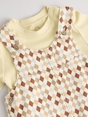 Mineral Harlequin Baby Woven 100% Cotton Dungarees and Bodysuit Set (0mths-2yrs) - Image 7 of 11