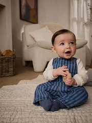 Stripe Baby Denim Dungarees and Bodysuit Set (0mths-2yrs) - Image 3 of 10