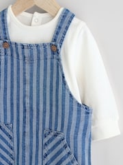 Stripe Baby Denim Dungarees and Bodysuit Set (0mths-2yrs) - Image 5 of 10