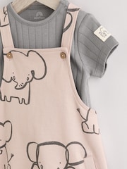 Mono-Elefant - Jersey-Babyset aus 100 % Baumwolle mit Latzhose und Body (0Monate -2Jahre) - Bild 8 von 9