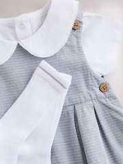 Gris - 100% Cotton Smart Baby Romper, Bodysuit And Socks Dungarees Set (0mths-2yrs) - Imagen 11 de 13