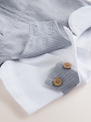 Gris - 100% Cotton Smart Baby Romper, Bodysuit And Socks Dungarees Set (0mths-2yrs) - Imagen 12 de 13