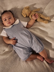Gris - 100% Cotton Smart Baby Romper, Bodysuit And Socks Dungarees Set (0mths-2yrs) - Imagen 2 de 13