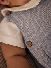 Gris - 100% Cotton Smart Baby Romper, Bodysuit And Socks Dungarees Set (0mths-2yrs) - Imagen 6 de 13