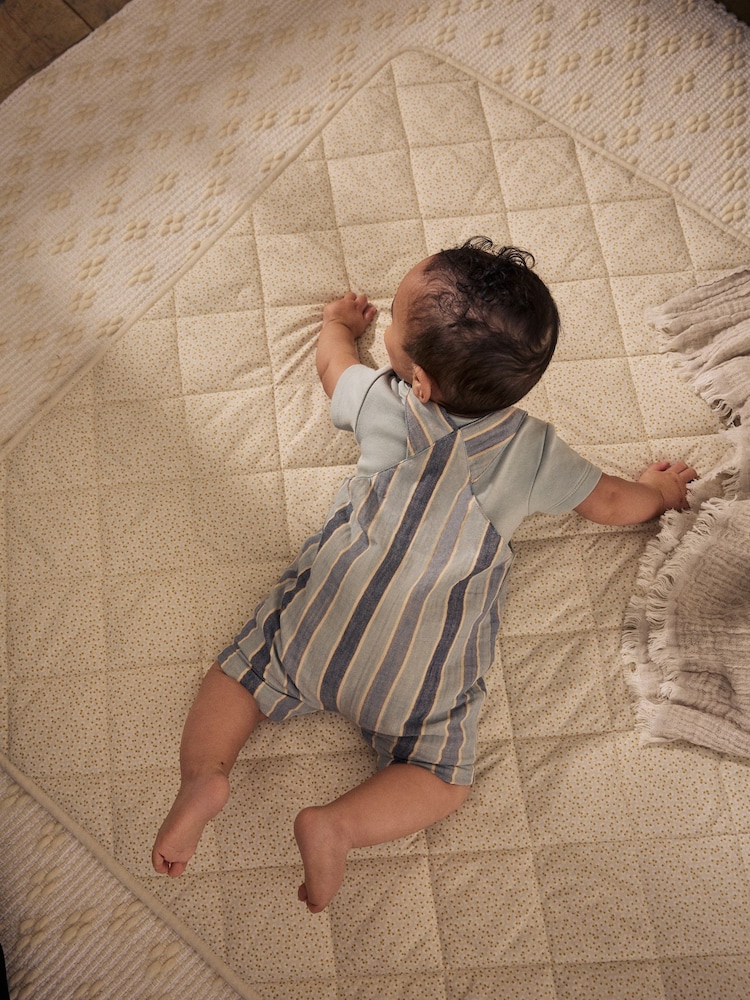 Minerals Stripe Baby Woven Dungaree and Bodysuit Set (0mths-2yrs) - Image 2 of 3