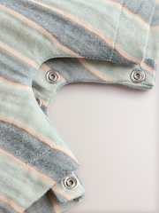 Minerals Stripe Woven Dungaree and Bodysuit Set (0mths-2yrs) - Image 9 of 12