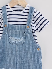Blue Croc Baby Denim Dungaree and Bodysuit Set (0mths-2yrs) - Image 4 of 8