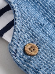 Blue Croc Baby Denim Dungaree and Bodysuit Set (0mths-2yrs) - Image 6 of 8