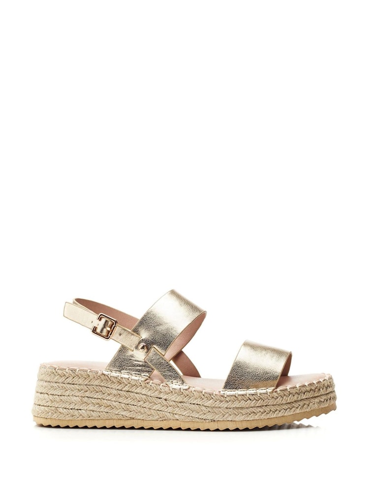 Moda In Pelle Nashay Two Part Low Espadrille Wedges - Image 1 of 4