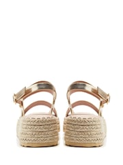 Moda In Pelle Nashay Two Part Low Espadrille Wedges - Image 2 of 4