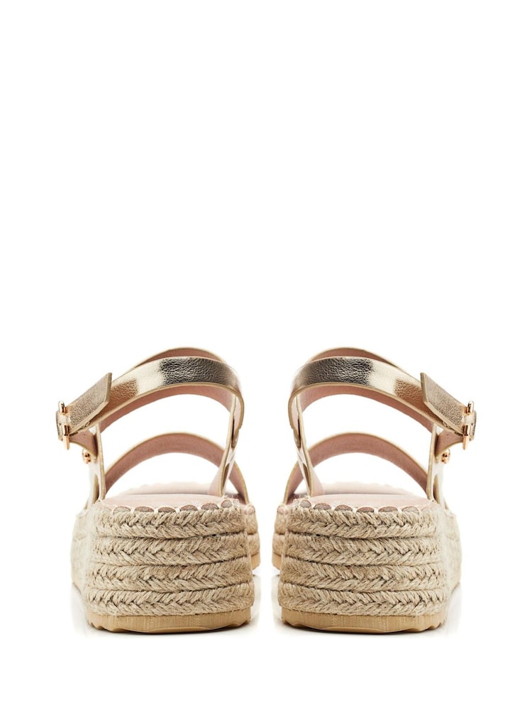 Moda In Pelle Nashay Two Part Low Espadrille Wedges - Image 2 of 4