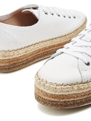 Moda In Pelle Braidee Unlined Lace Up Espadrile Trainers - Image 4 of 4