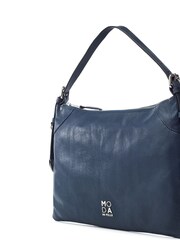 Moda in Pelle Blue Jasmine Clean Slouch Shoulder Bag - Image 2 of 4