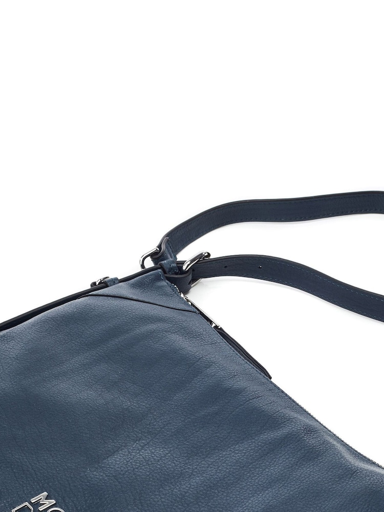 Moda in Pelle Blue Jasmine Clean Slouch Shoulder Bag - Image 4 of 4