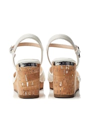 Blanco - Sandalias de cuña cruzadas Peppermint de Moda In Pelle - Imagen 2 de 4