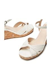 Blanco - Sandalias de cuña cruzadas Peppermint de Moda In Pelle - Imagen 4 de 4
