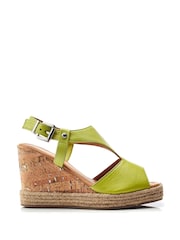 Moda In Pelle Petrina T Bar Front Wedge Sandals - Image 1 of 4
