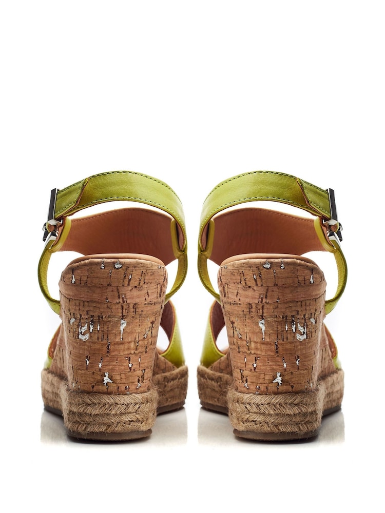 Moda In Pelle Petrina T Bar Front Wedge Sandals - Image 2 of 4