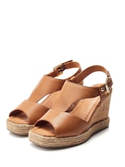 Moda In Pelle Petrina T Bar Front Wedge Sandals - Image 2 of 4