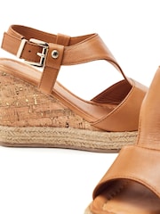 Moda In Pelle Petrina T Bar Front Wedge Sandals - Image 4 of 4