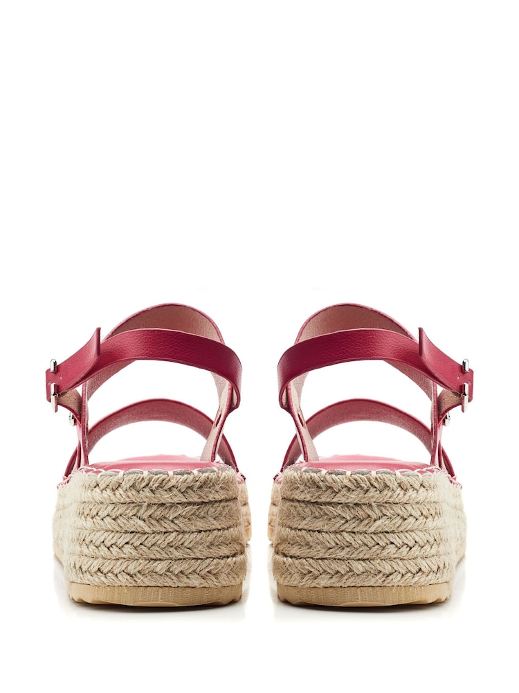 Moda In Pelle Nashay Two Part Low Espadrille Wedges - Image 2 of 4