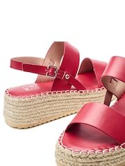 Moda In Pelle Nashay Two Part Low Espadrille Wedges - Image 4 of 4