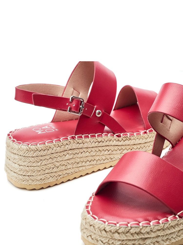 Moda In Pelle Nashay Two Part Low Espadrille Wedges - Image 4 of 4