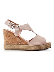 Moda In Pelle Petrina T Bar Front Wedge Sandals - Image 1 of 4