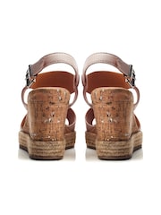 Moda In Pelle Petrina T Bar Front Wedge Sandals - Image 2 of 4