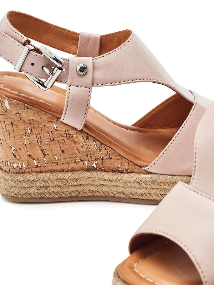 Moda In Pelle Petrina T Bar Front Wedge Sandals - Image 4 of 4