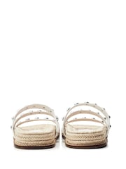 Moda in Pelle Orilla Espadrille Footbed Pearl White Sandals - Image 2 of 4