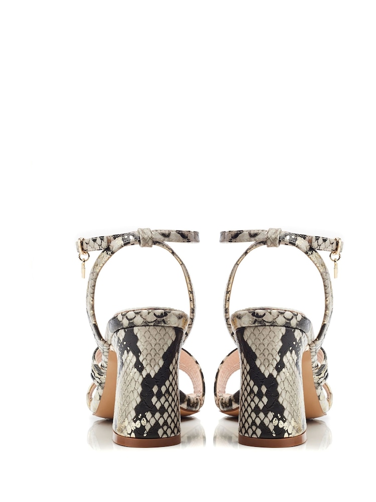 Moda in Pelle Animal Raeya Tubular Strappy Swoosh Heel Sandals - Image 2 of 4 Moda in Pelle Animal Raeya Tubular Strappy Swoosh Heel Sandals - Image 2 of 4
