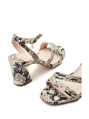 Moda in Pelle Animal Raeya Tubular Strappy Swoosh Heel Sandals - Image 4 of 4