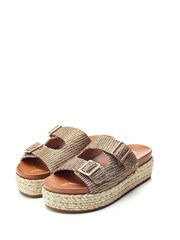 Moda in Pelle Olympe Cross-Over Footbed Black Sandals - Image 2 of 4