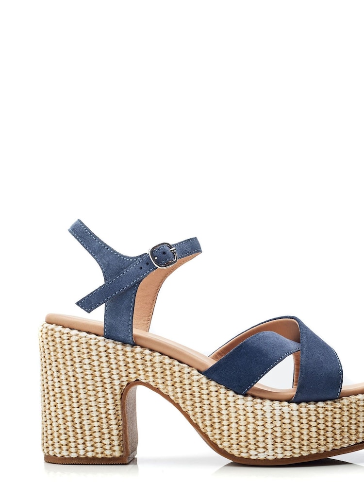 Moda In Pelle Luchiia Raffia Cross-Over Sandals - Image 2 of 5