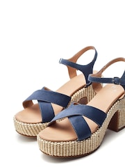 Moda In Pelle Luchiia Raffia Cross-Over Sandals - Image 3 of 5
